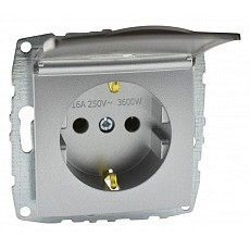 Розетка с заземлением с крышкой, без рамки mono electric despina - larissa 500-002121-118